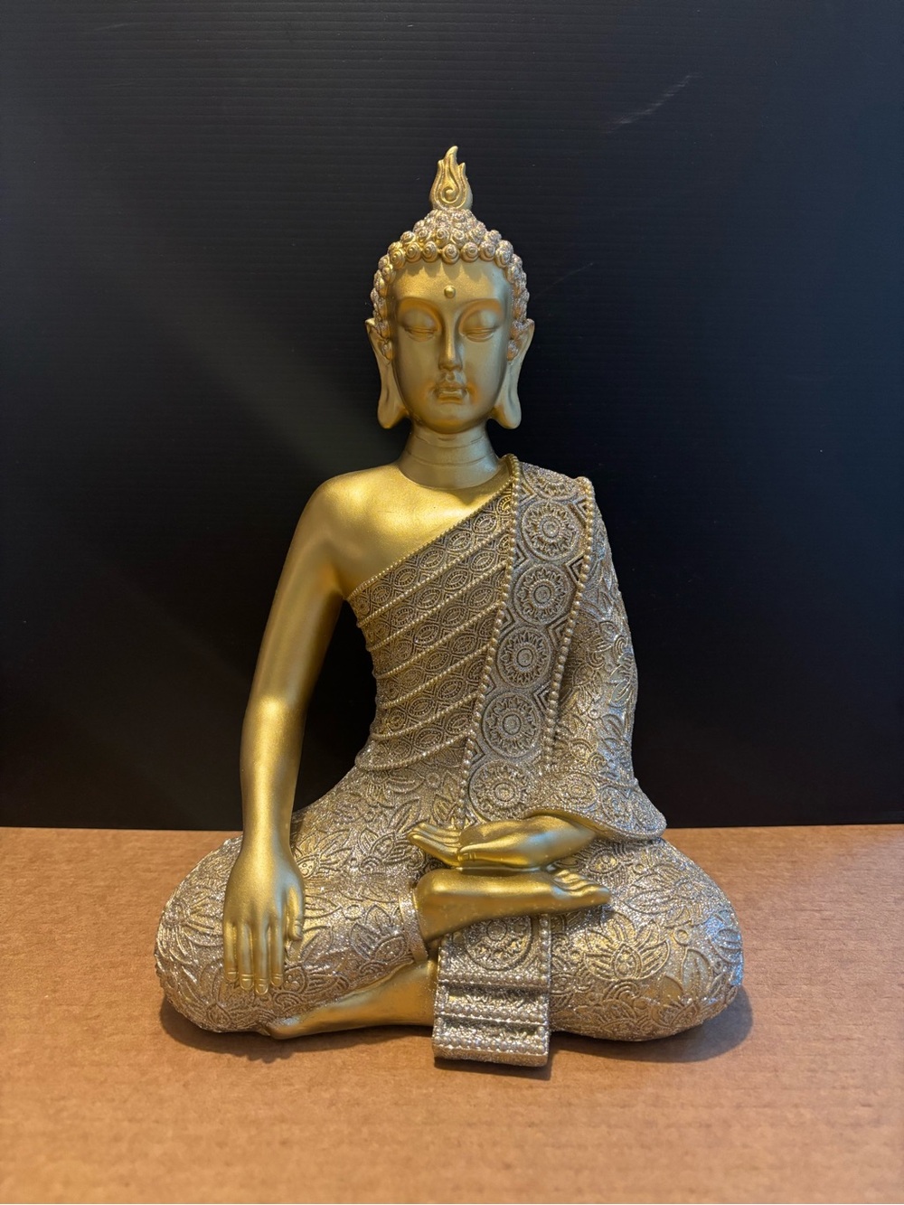 Gold Decorative Buddha Statue - Elegant Home Art Accent